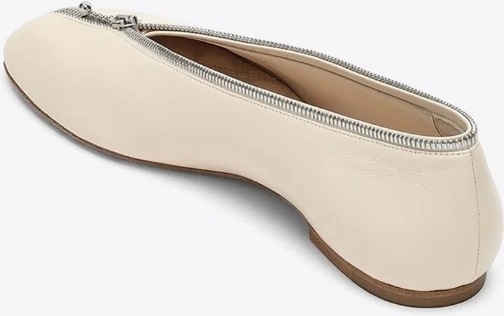 Sadler Zip Leather Ballet Flats - Image 3