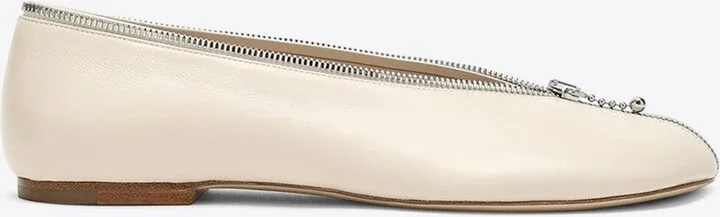 Sadler Zip Leather Ballet Flats