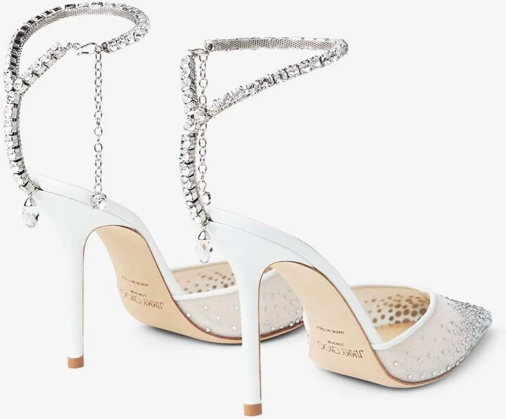 Saeda 100 Crystal-Embellished Mesh Pumps - Image 2