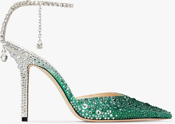 Saeda 100 Crystal-Embellished Pumps