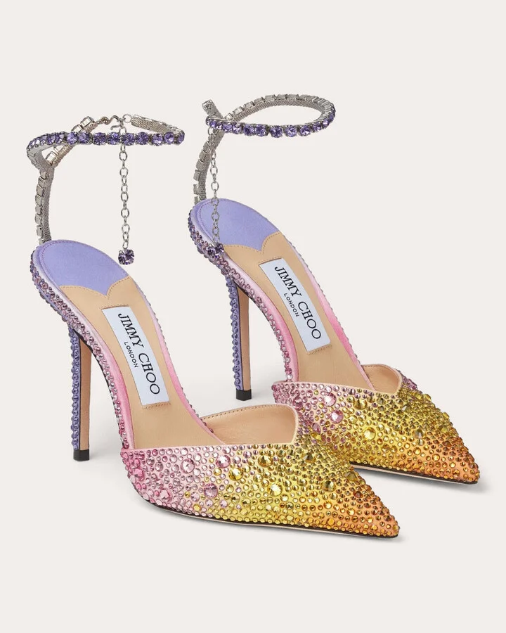 Saeda 100 Crystal-Embellished Satin Pump - Image 2