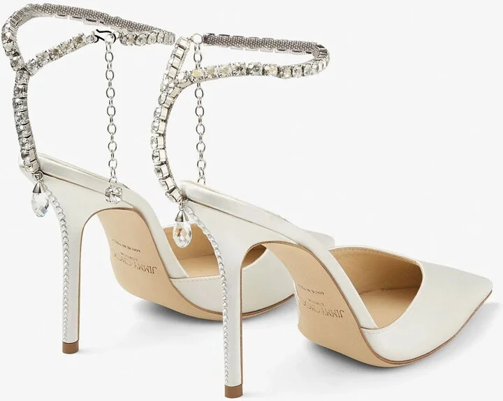 Saeda 100 Crystal-Embellished Satin Pumps - Image 2