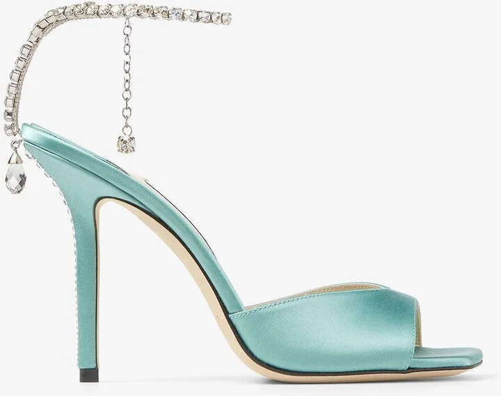 Saeda 100 Crystal-Embellished Satin Sandals