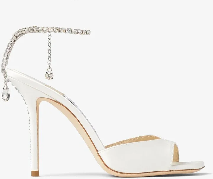 Saeda 100 Crystal-Embellished Satin Sandals