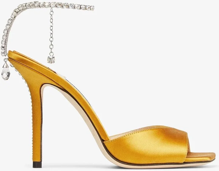 Saeda 100 Crystal-Embellished Satin Sandals