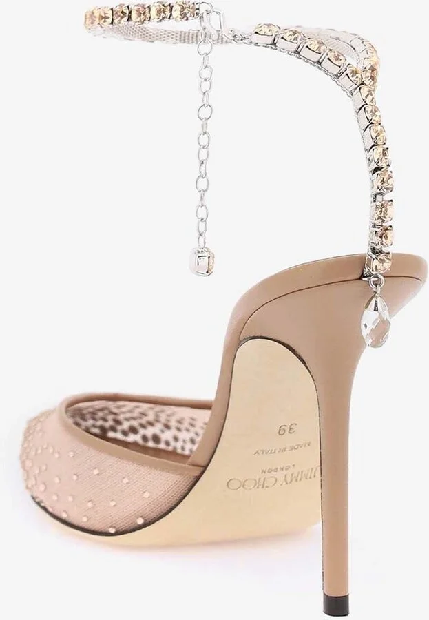 Saeda 100 Crystal Mesh Pumps - Image 2