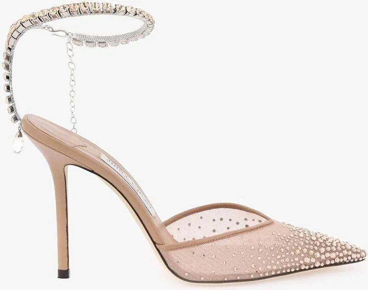 Saeda 100 Crystal Mesh Pumps