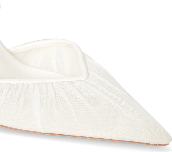 Saeda 100 Ivory Tulle Pumps - Image 4