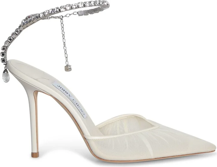 Saeda 100 Ivory Tulle Pumps