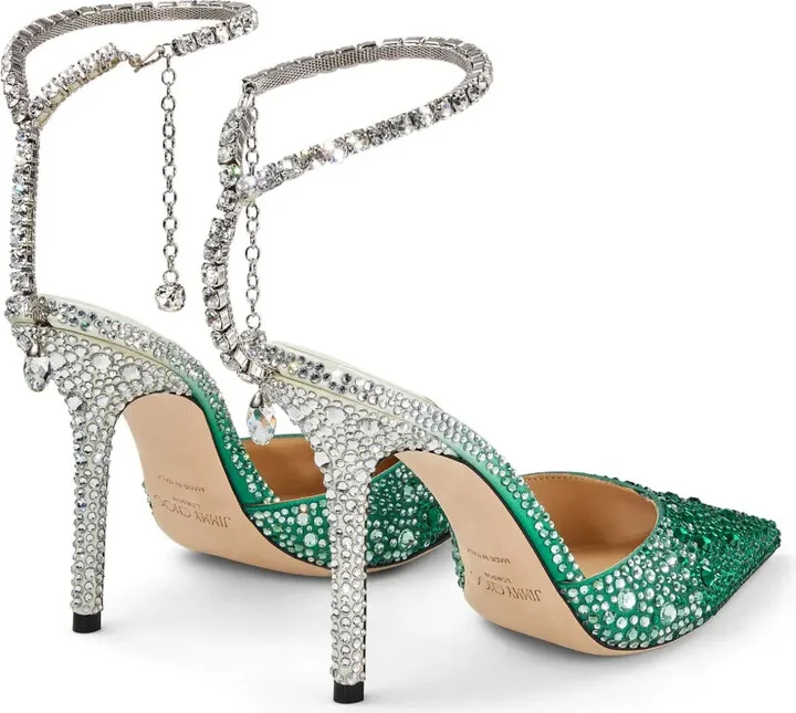 Saeda 100mm crystal-embellished pumps - Image 3