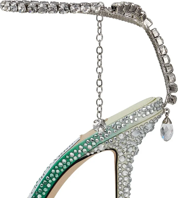 Saeda 100mm crystal-embellished pumps - Image 5