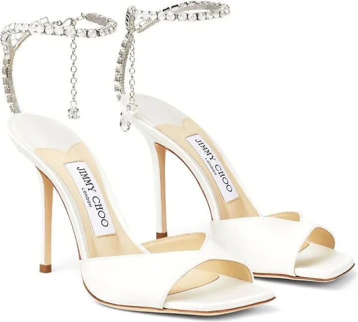 Saeda 100mm crystal-strap sandals - Image 2