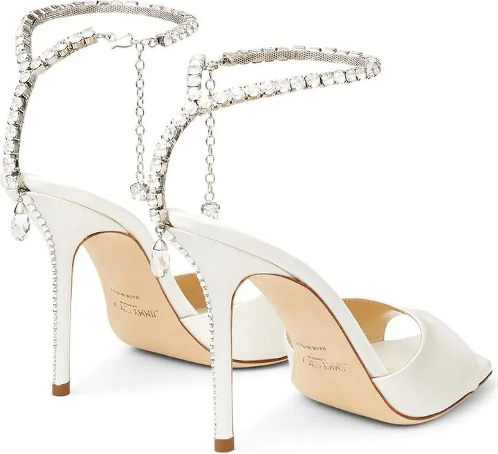 Saeda 100mm crystal-strap sandals - Image 3