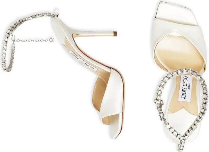 Saeda 100mm crystal-strap sandals - Image 4