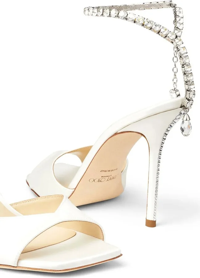 Saeda 100mm crystal-strap sandals - Image 5