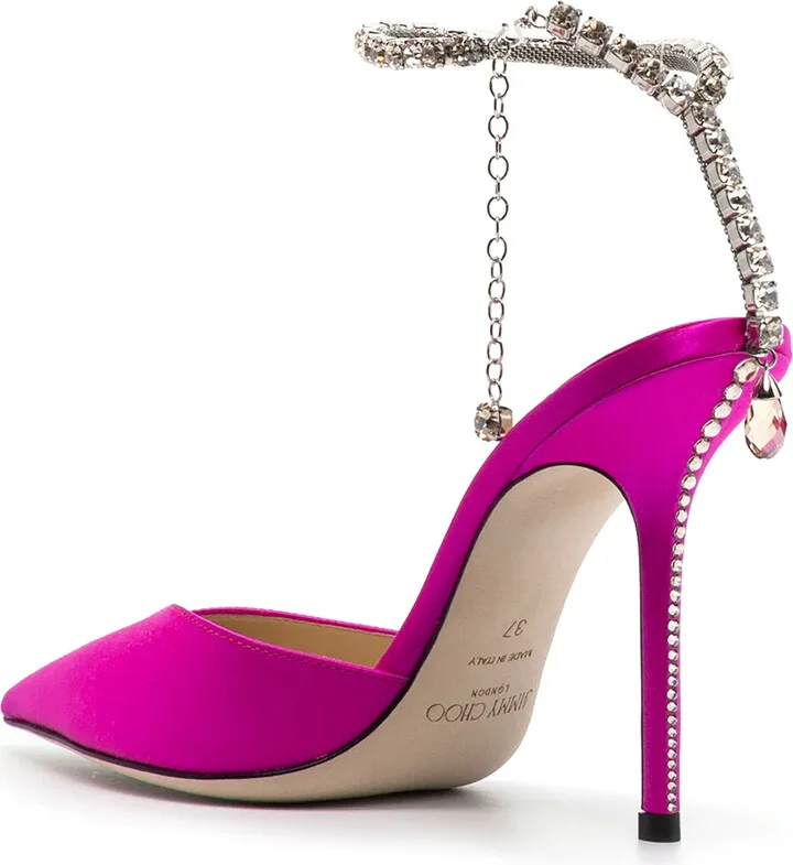 Saeda 100mm satin pumps - Image 3