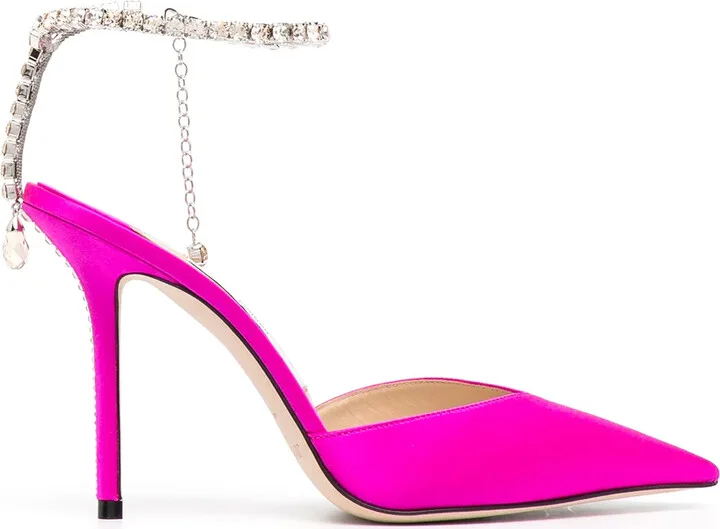 Saeda 100mm satin pumps
