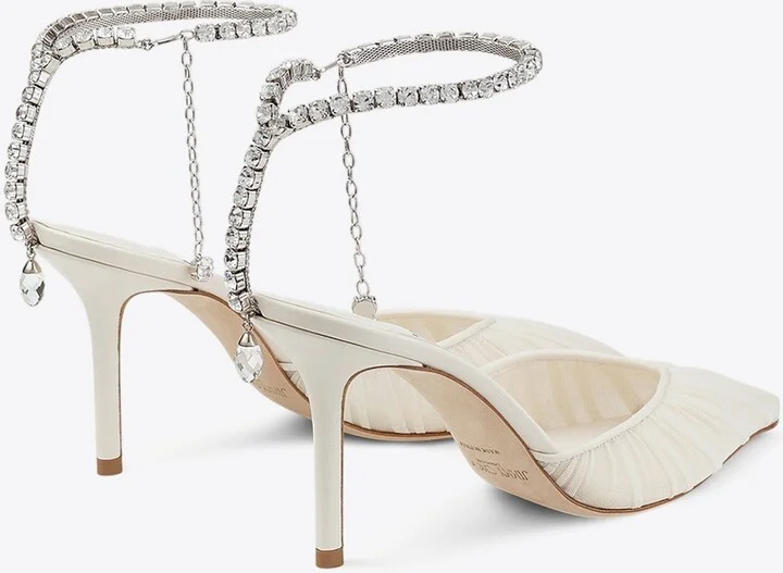 Saeda 85 Crystal Embellished Mesh Pumps - Image 2