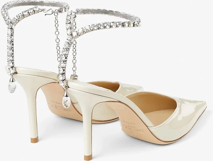 Saeda 85 Crystal-Embellished Pumps in Patent Leather - Image 2