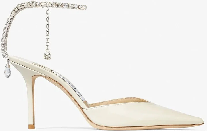 Saeda 85 Crystal-Embellished Pumps in Patent Leather