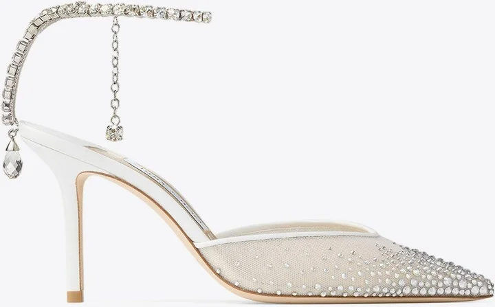 Saeda 85 Crystal Mesh Pumps