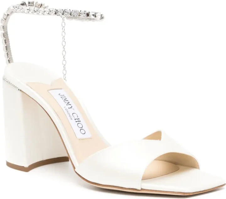 Saeda 85mm crystal-strap sandals - Image 2