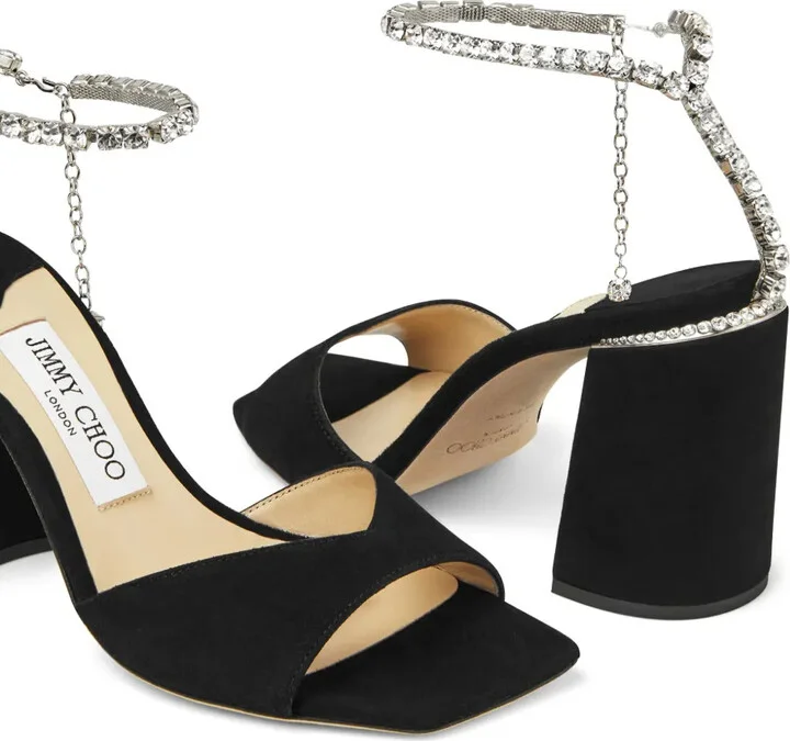 Saeda 85mm crystal-strap sandals - Image 5