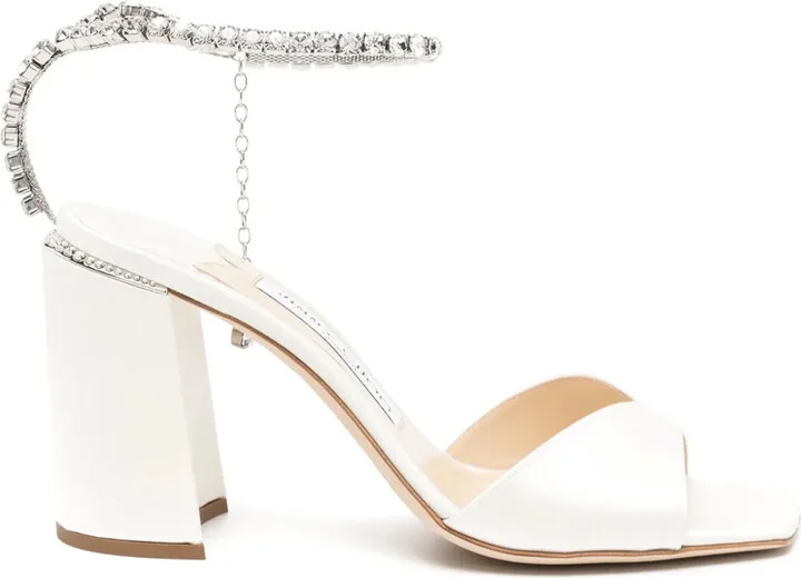 Saeda 85mm crystal-strap sandals