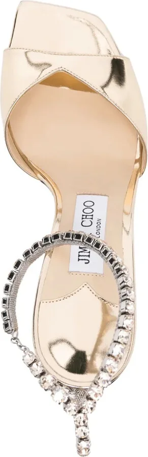 Saeda 85mm metallic-leather sandals - Image 4