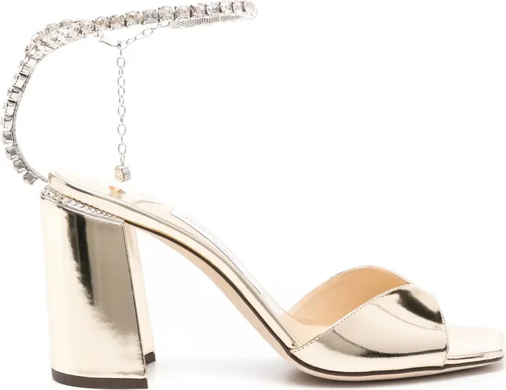 Saeda 85mm metallic-leather sandals