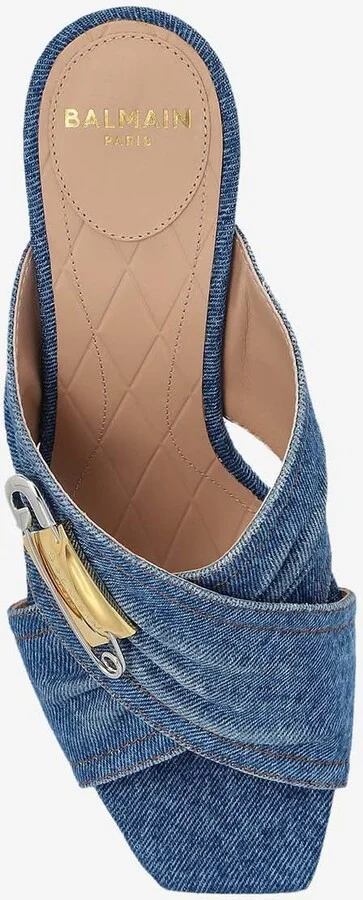 Safety Pin 75 Denim Mules - Image 3