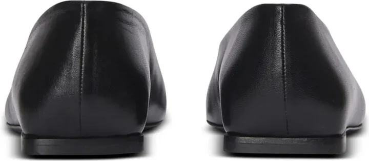 Safety Pin Detail Leather Ballerinas - Image 3