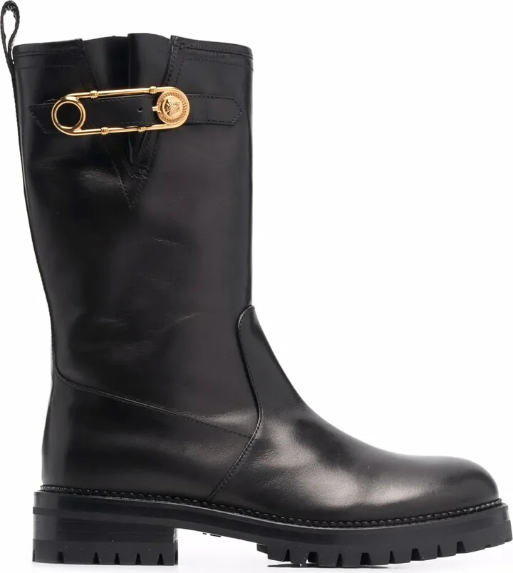 Safety Pin mid-calf boots