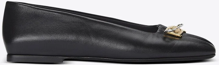 Safety Pin Nappa Leather Ballet Flats