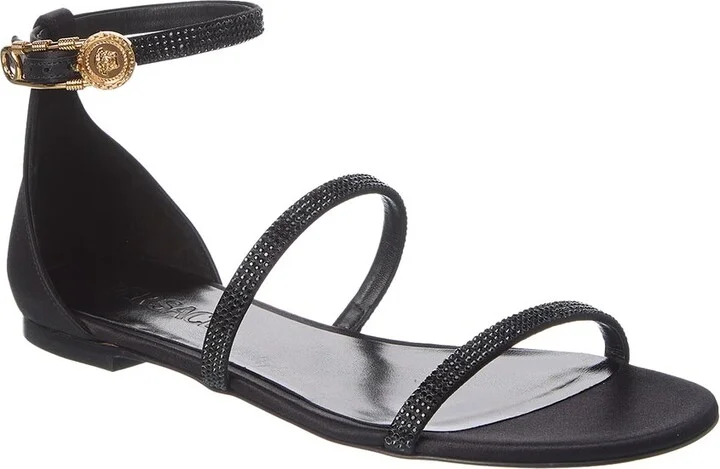 Safety Pin Satin Sandal