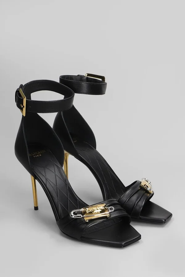 Safety Sandals In Black Leather - Image 2