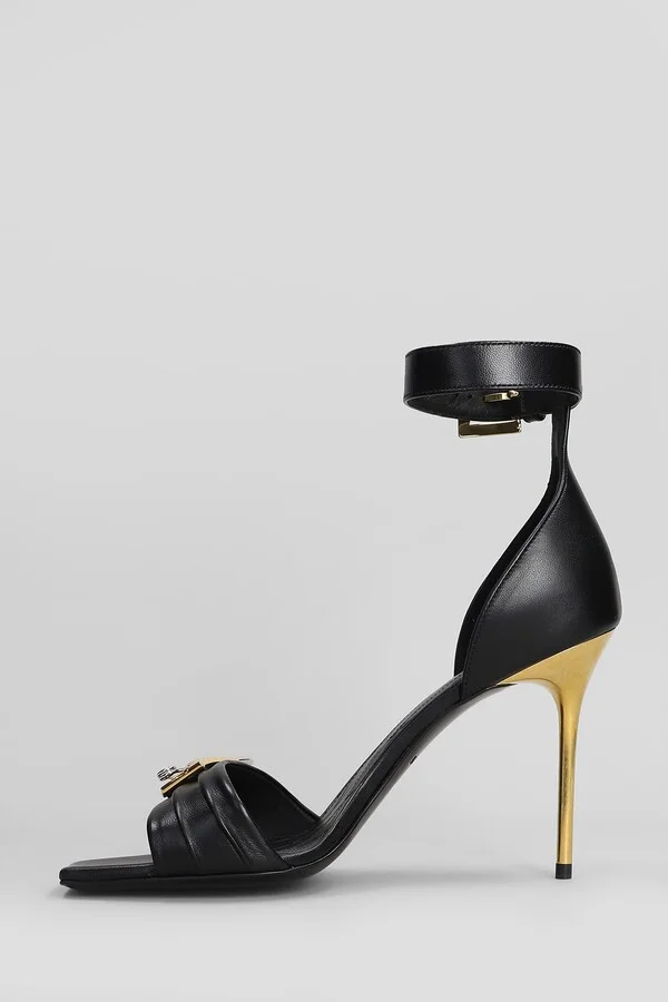 Safety Sandals In Black Leather - Image 3