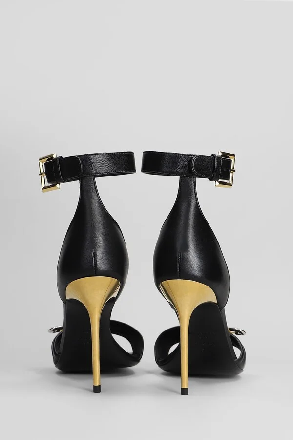 Safety Sandals In Black Leather - Image 4