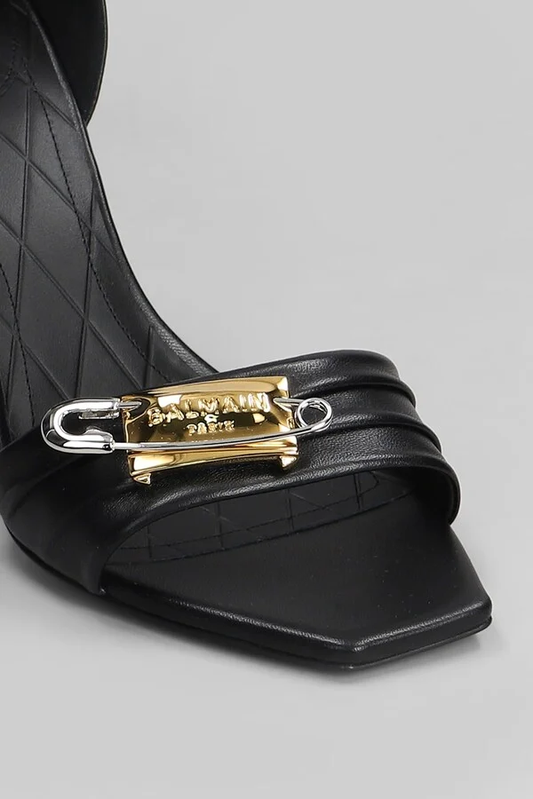 Safety Sandals In Black Leather - Image 5