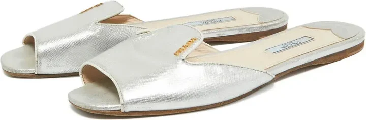 Saffiano leather mules - Image 3