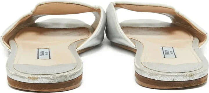 Saffiano leather mules - Image 4