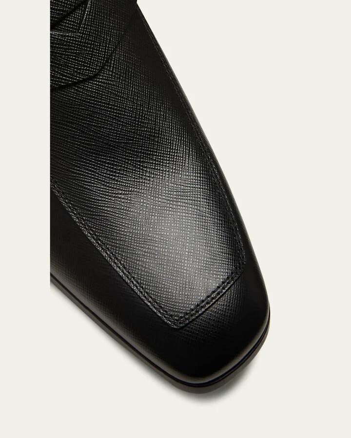 Saffiano Leather Penny Loafer - Image 9
