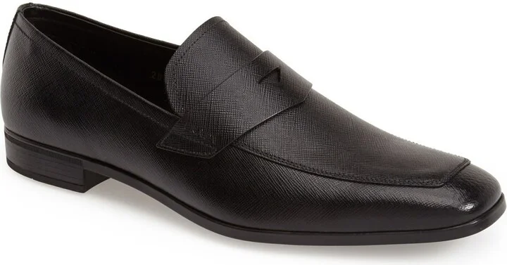 Saffiano Leather Penny Loafer