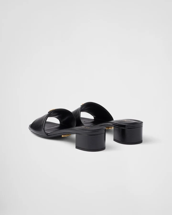 Saffiano patent leather sandals - Image 4