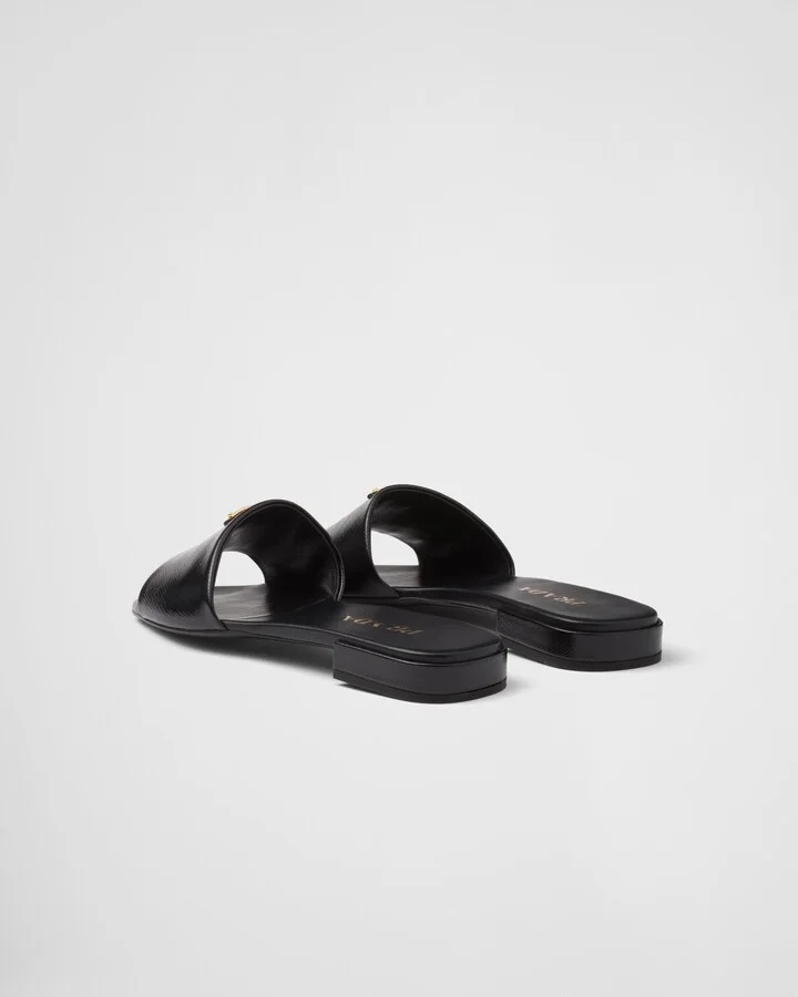 Saffiano patent leather slides - Image 5