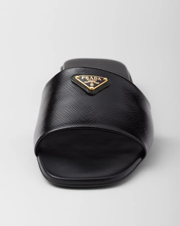 Saffiano patent leather slides - Image 6