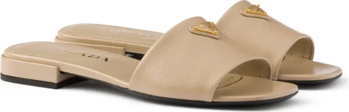 Saffiano patent-leather slides - Image 2