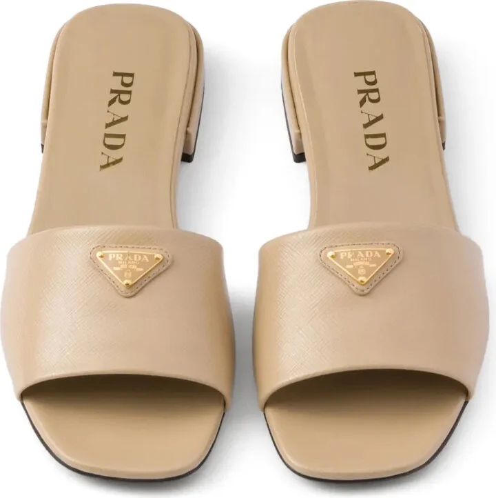 Saffiano patent-leather slides - Image 4