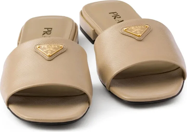 Saffiano patent-leather slides - Image 5