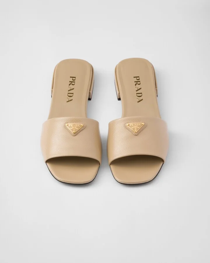 Saffiano patent leather slides - Image 4